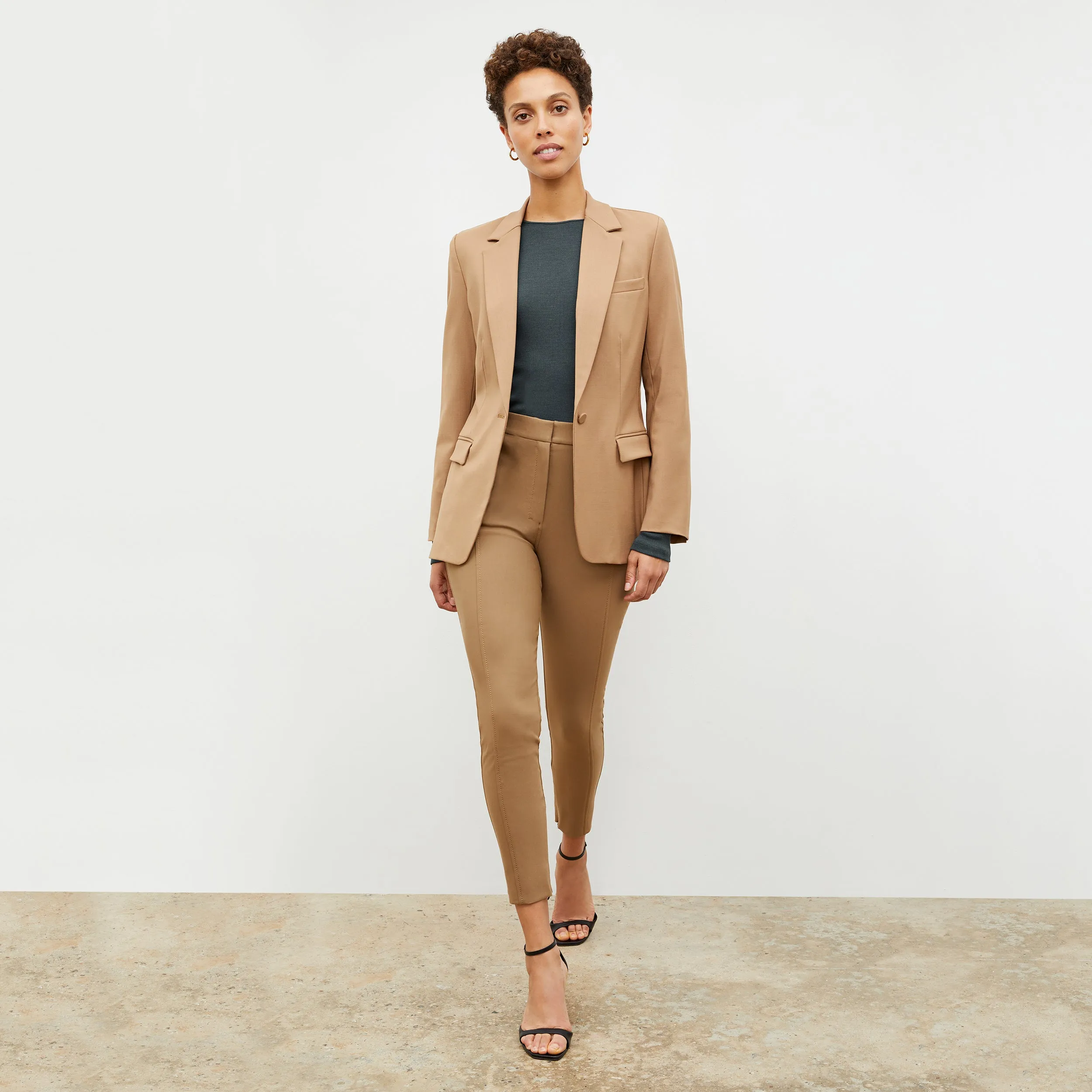 Yiyan Classic Blazer - Wool Twill :: Camel