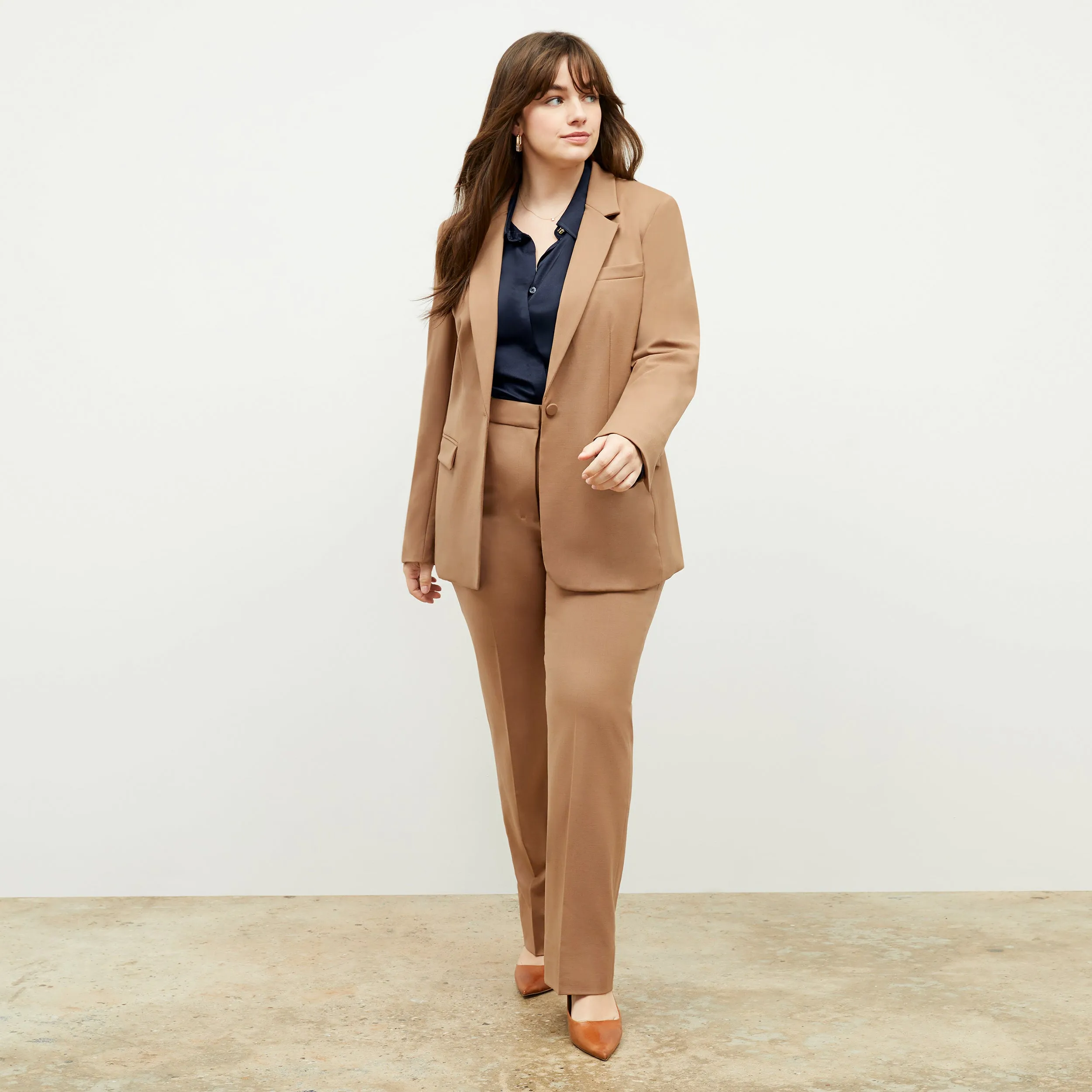 Yiyan Classic Blazer - Wool Twill :: Camel