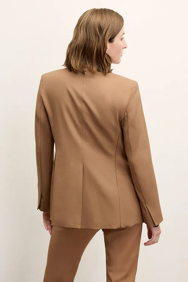 Yiyan Classic Blazer - Wool Twill :: Camel