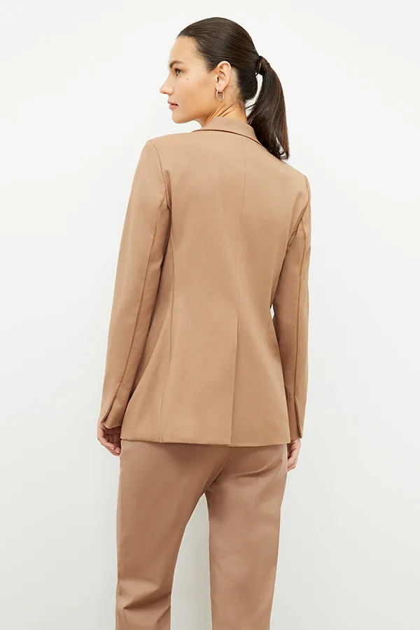 Yiyan Classic Blazer - Wool Twill :: Camel