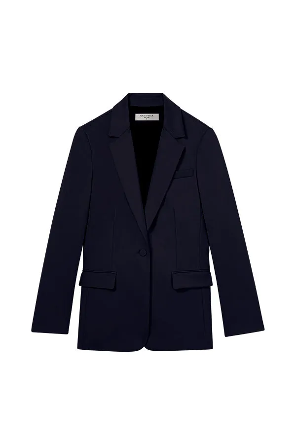 Yiyan Classic Blazer - Wool Twill :: Dark Navy