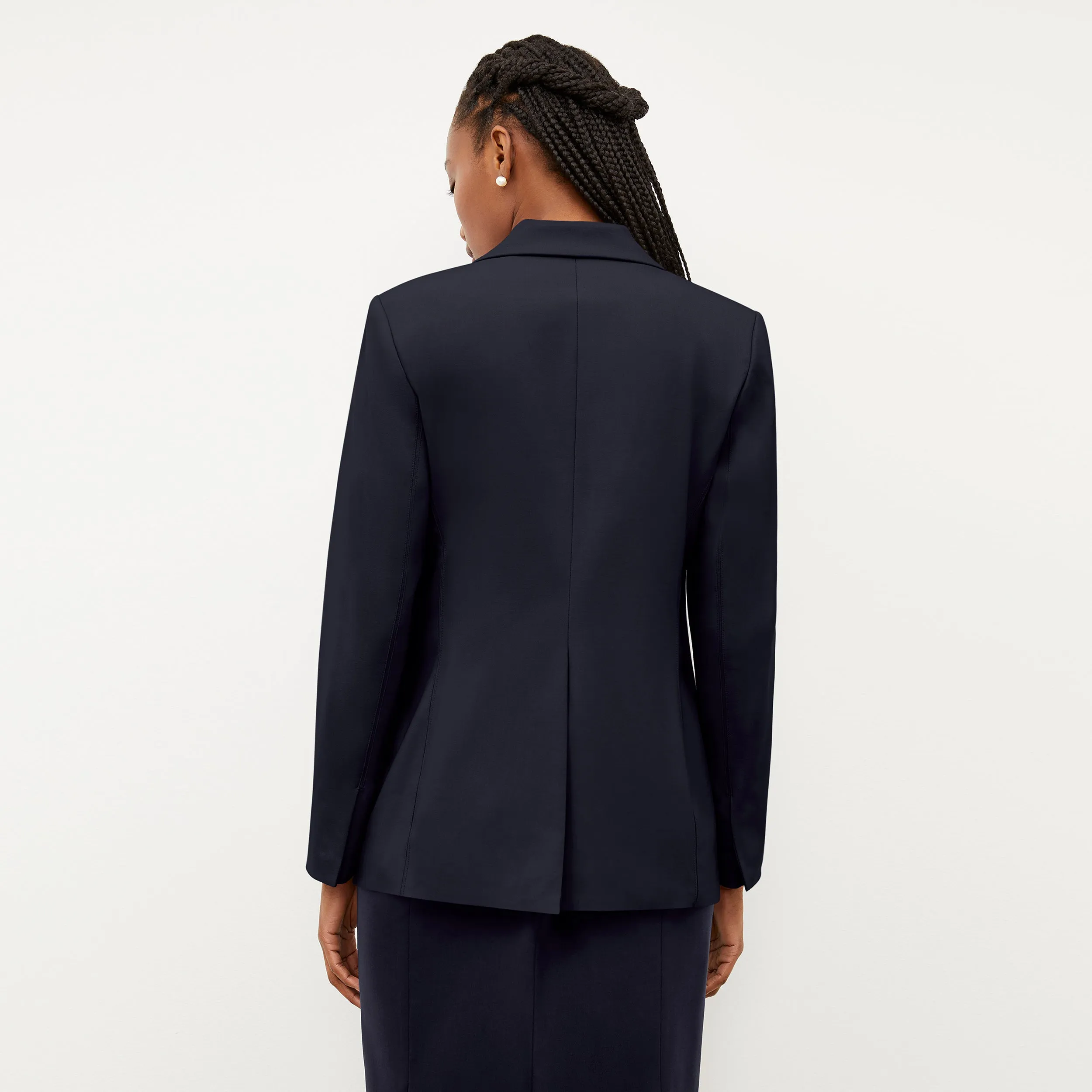 Yiyan Classic Blazer - Wool Twill :: Dark Navy